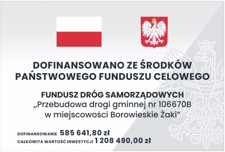 Tablica informacyjna inwestycji Borowskie Żaki